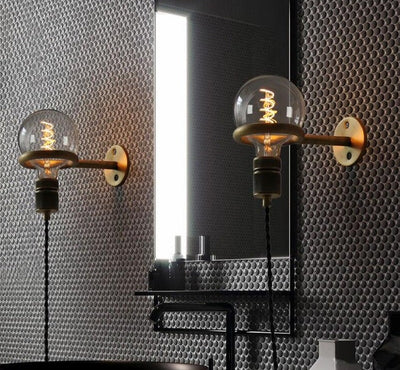 Harrow Vintage Industrial Plug-In Wall Sconce - OpalDwell