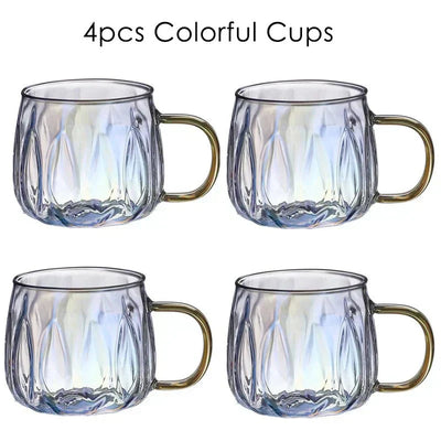 Glass Pitcher Set With Stainless Lid And Cups For Hot Or Cold Drinks - OpalDwell