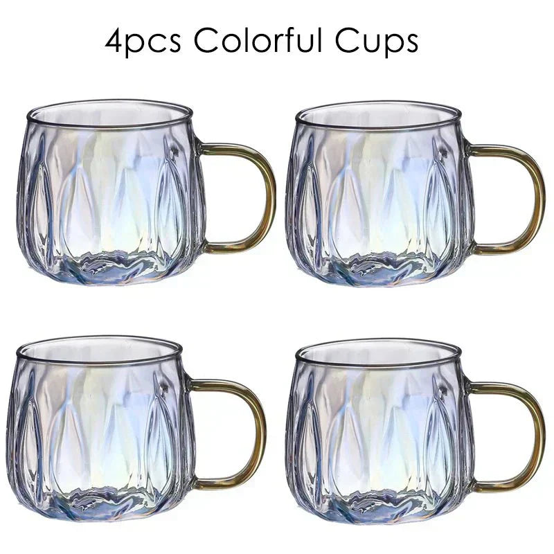 Glass Pitcher Set With Stainless Lid And Cups For Hot Or Cold Drinks - OpalDwell