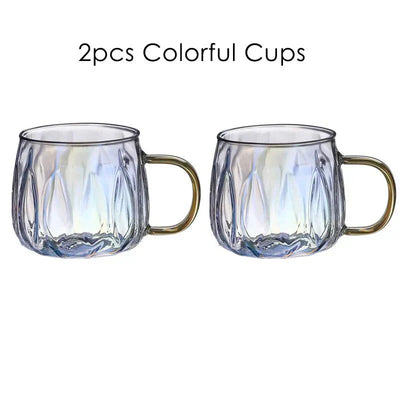 Glass Pitcher Set With Stainless Lid And Cups For Hot Or Cold Drinks - OpalDwell