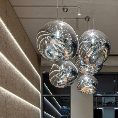LumaMelt Elegant Pendant Light Modern Ceiling Fixture OpalDwell