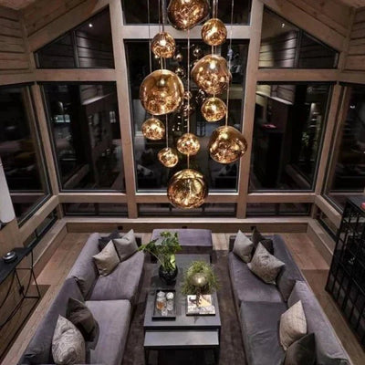 LumaMelt Elegant Pendant Light Modern Ceiling Fixture OpalDwell