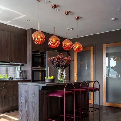 LumaMelt Elegant Pendant Light Modern Ceiling Fixture OpalDwell