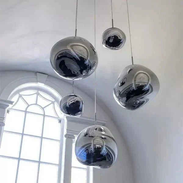 LumaMelt Elegant Pendant Light Modern Ceiling Fixture OpalDwell