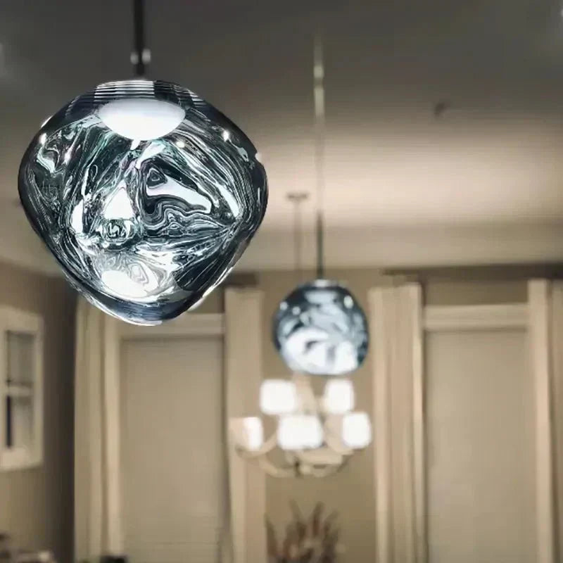 LumaMelt Elegant Pendant Light Modern Ceiling Fixture OpalDwell