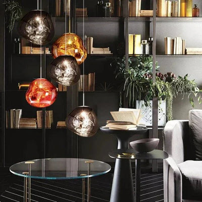 LumaMelt Elegant Pendant Light Modern Ceiling Fixture OpalDwell