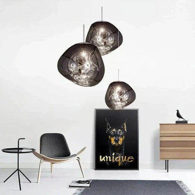 LumaMelt Elegant Pendant Light Modern Ceiling Fixture OpalDwell