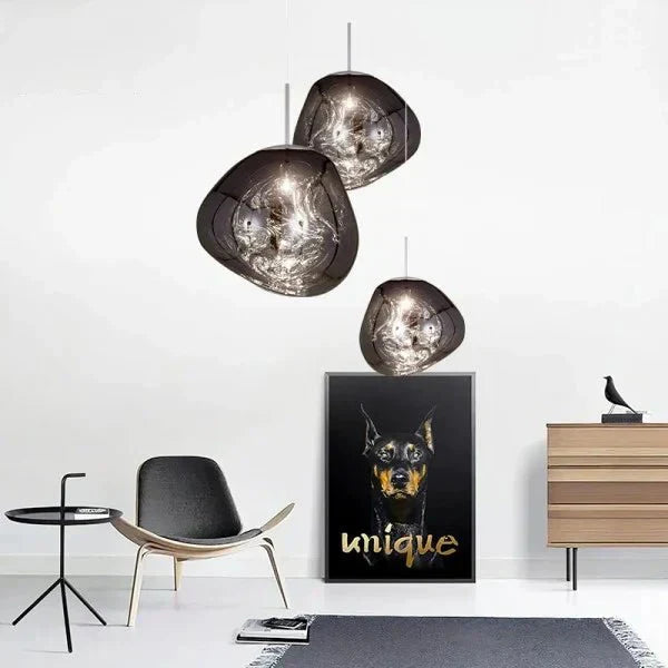 LumaMelt Elegant Pendant Light Modern Ceiling Fixture OpalDwell