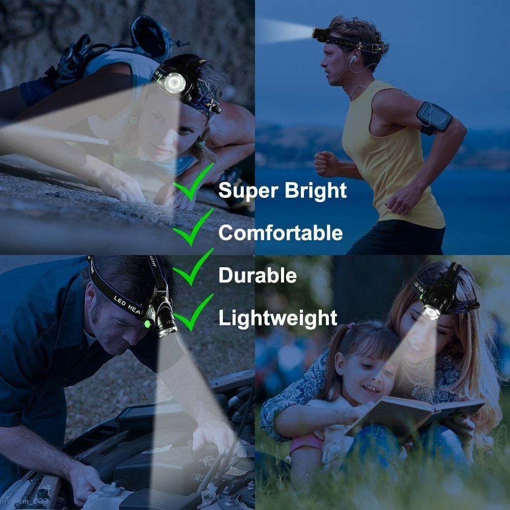 NovaPeak 990000LM Rechargeable LED Zoom Headlamp Tactical - OpalDwell