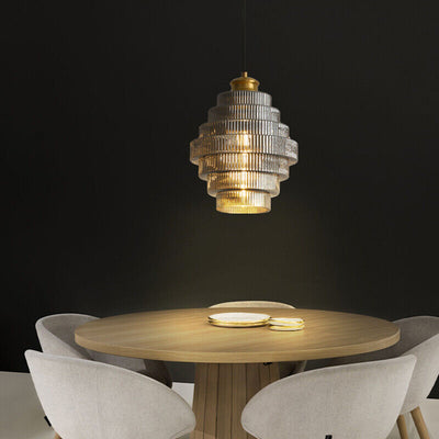 Elara Glass and Brass Bottle Pendant Lamp with Vintage Glow - OpalDwell