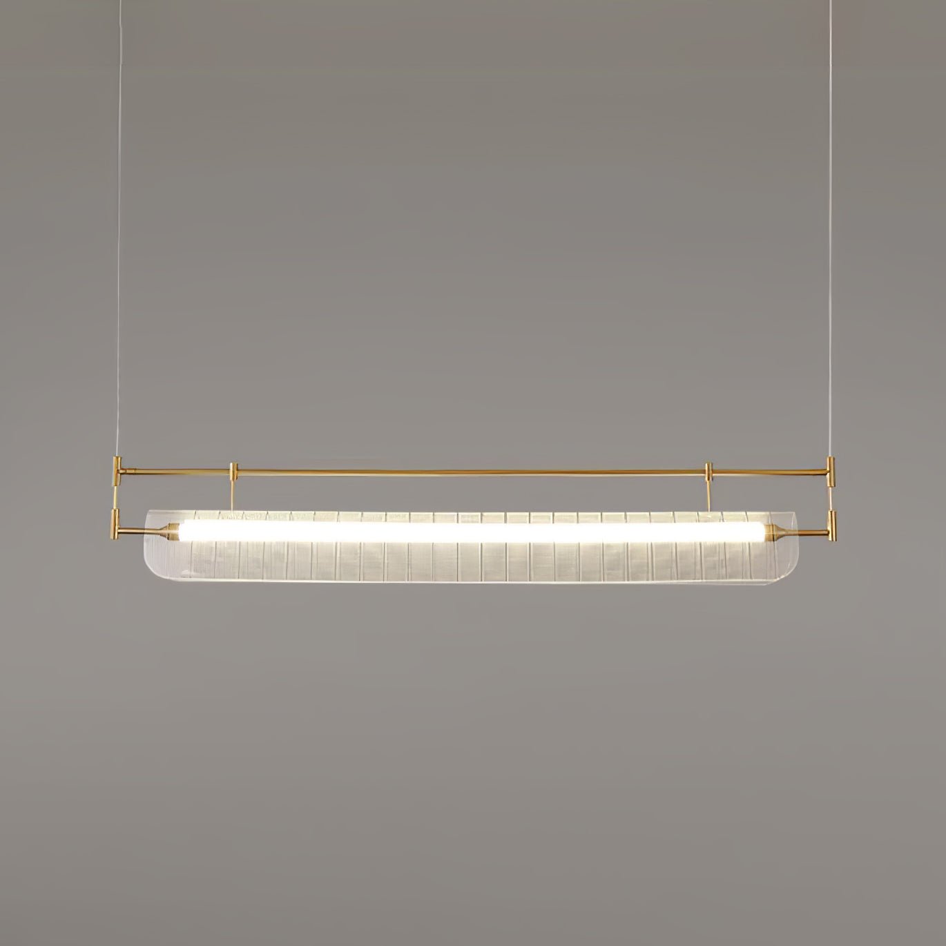 NovaLine Linear Strip Chandelier in Modern Metal Finish - OpalDwell