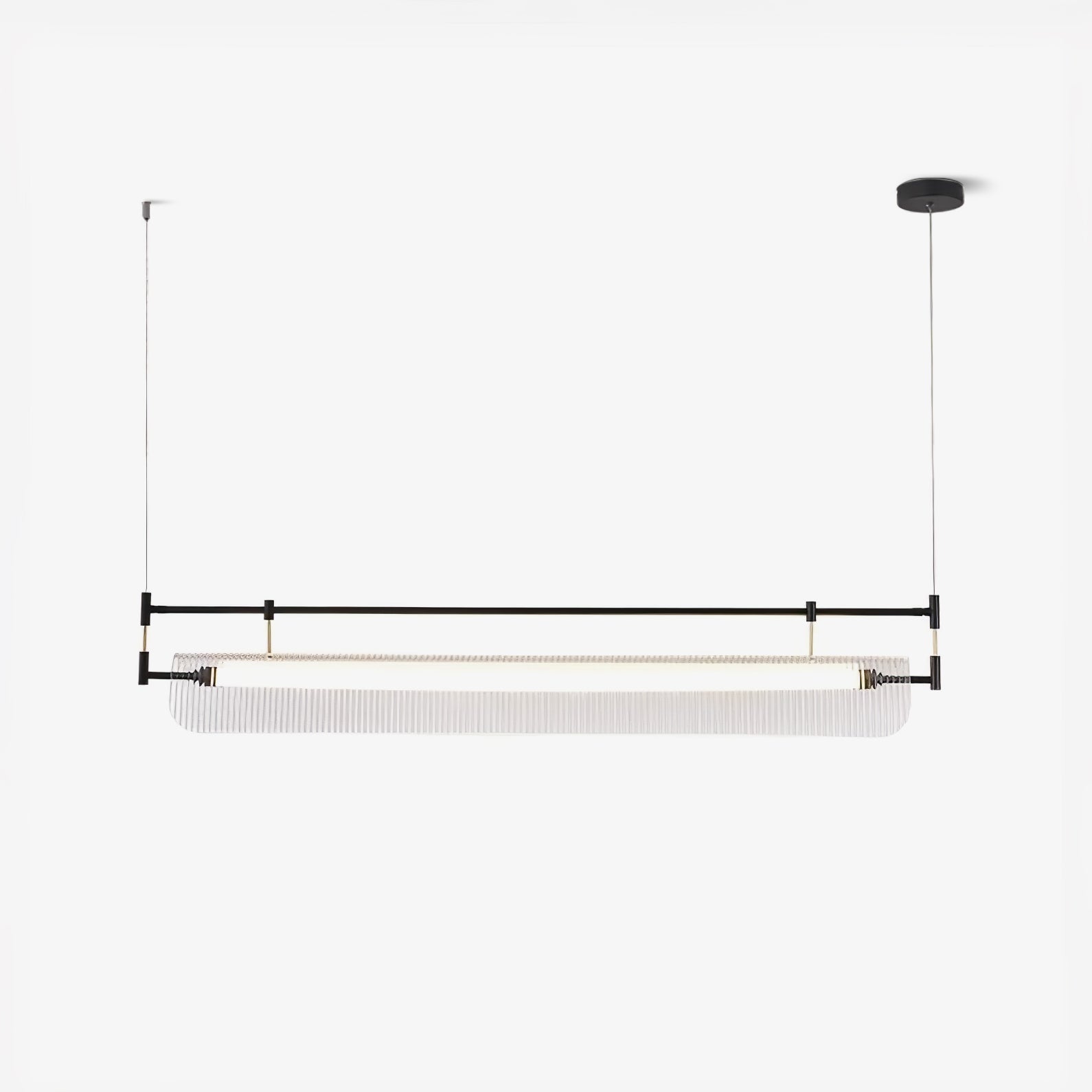 NovaLine Linear Strip Chandelier in Modern Metal Finish - OpalDwell