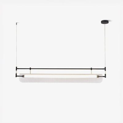 NovaLine Linear Strip Chandelier in Modern Metal Finish - OpalDwell