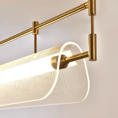 NovaLine Linear Strip Chandelier in Modern Metal Finish - OpalDwell