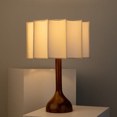 Astraeon Solid Wood Table & Floor Lamp with LED E27 OpalDwell