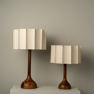 Astraeon Solid Wood Table & Floor Lamp with LED E27 OpalDwell