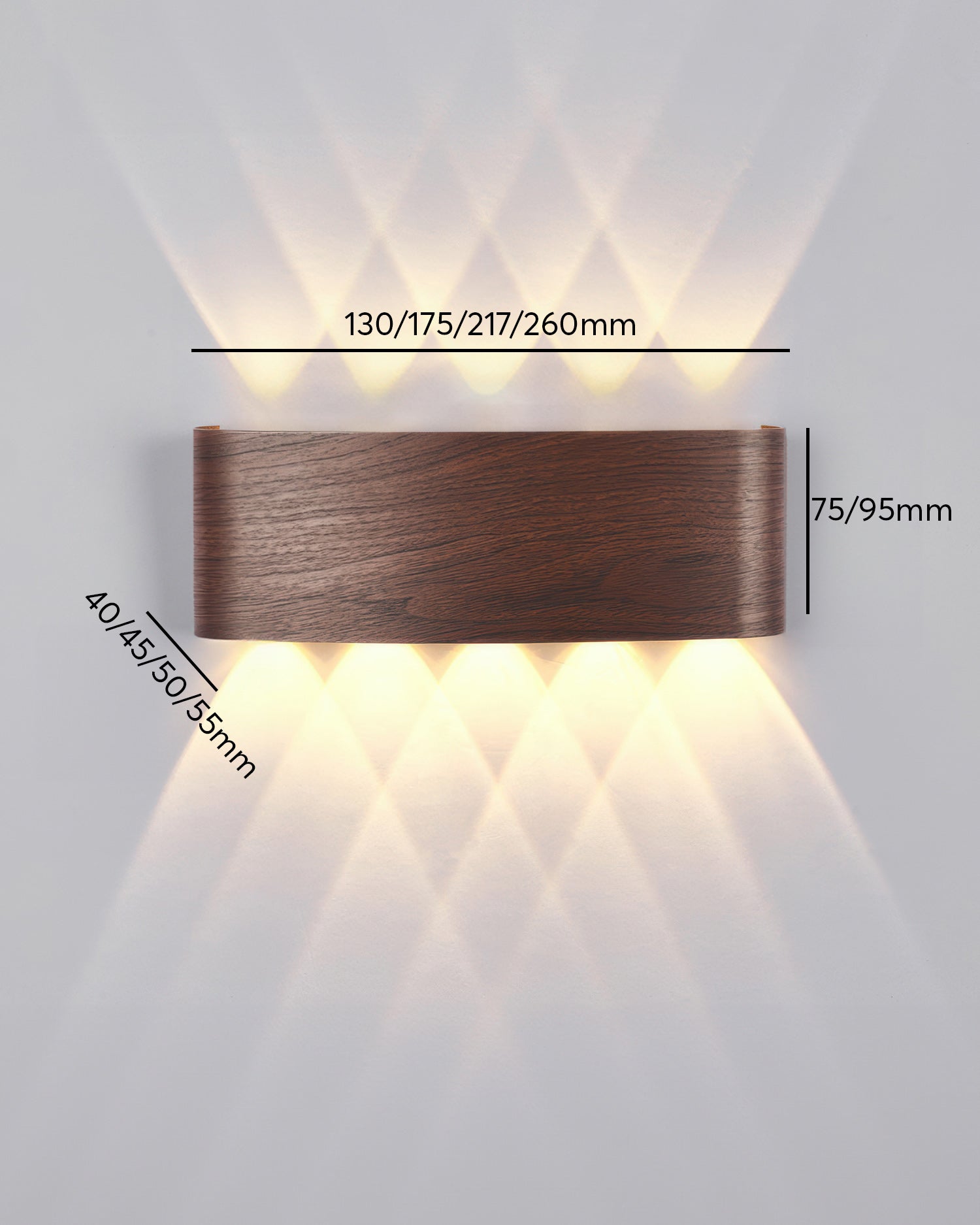 LumaVerde Woodgrain LED Outdoor Sconce Weather-Resistant - OpalDwell