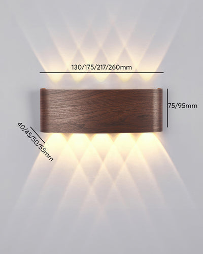 LumaVerde Woodgrain LED Outdoor Sconce Weather-Resistant - OpalDwell