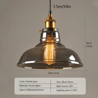 NovaGlass Pendant Light Retro Hanging Fixture for Homes OpalDwell