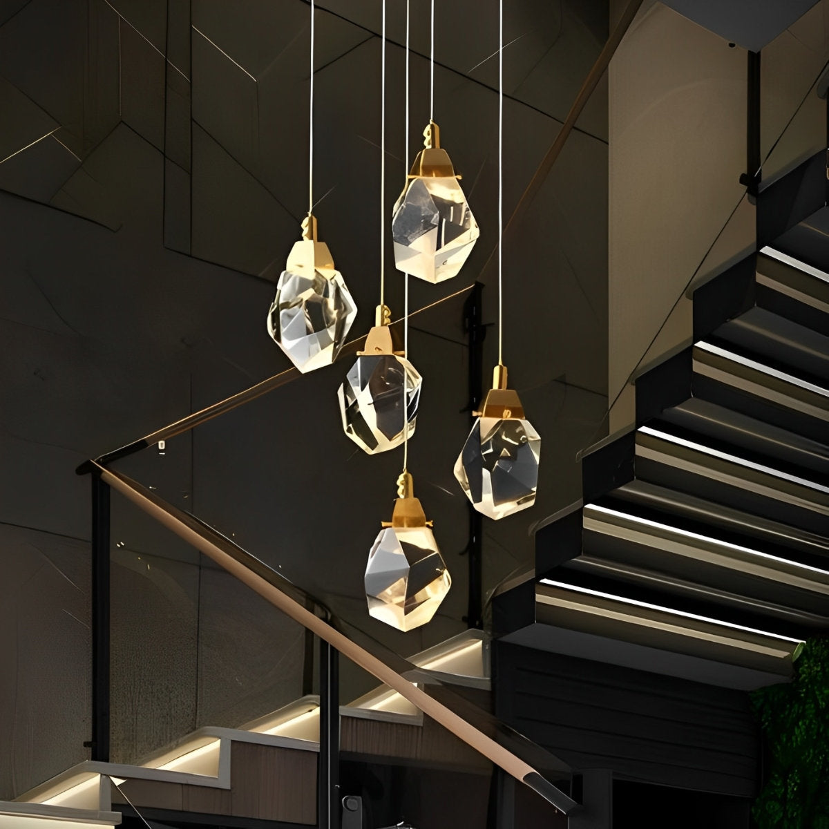 Astrae | Spiral Crystal Droplet Elegant Pendant Chandelier - OpalDwell