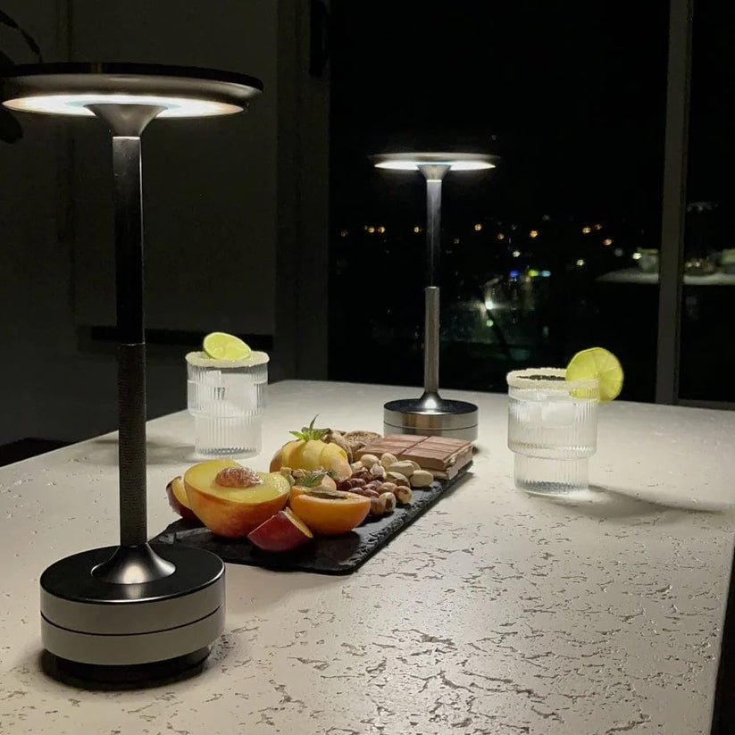Rechargeable Cordless LED Table Lamp With Touch Dimmer And Modern Metal Design - OpalDwell