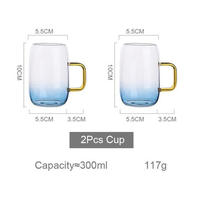 Azure Ombre Glass Pitcher Set | OpalDwell - OpalDwell