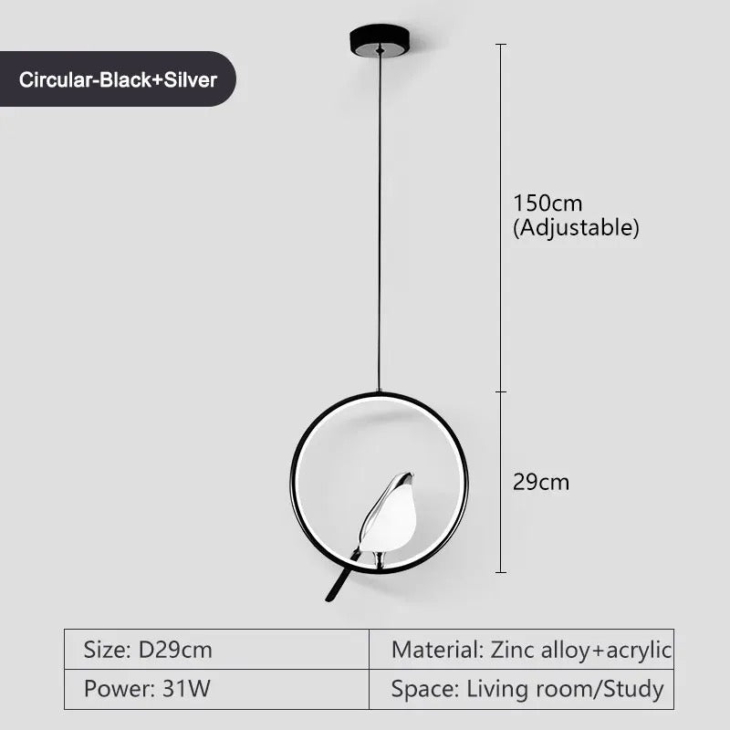 LumaBird Circle LED Pendant Light for Modern Ceilings - OpalDwell