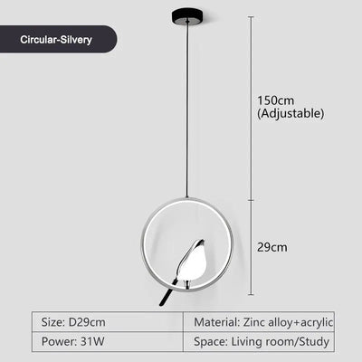 LumaBird Circle LED Pendant Light for Modern Ceilings - OpalDwell