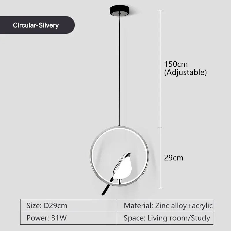 LumaBird Circle LED Pendant Light for Modern Ceilings - OpalDwell