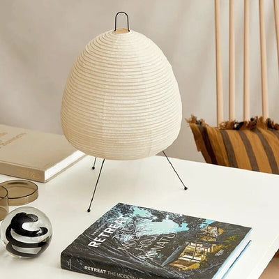 Lumisora Rice Paper Lamp with Soft Ambient LED Glow - OpalDwell