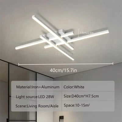 AuroraArc LED Ceiling Light With Soft Glow Energy Saving 30 40 50 cm Diameters - OpalDwell