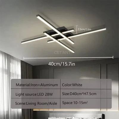 AuroraArc LED Ceiling Light With Soft Glow Energy Saving 30 40 50 cm Diameters - OpalDwell