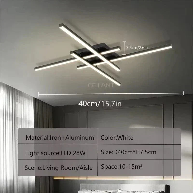 AuroraArc LED Ceiling Light With Soft Glow Energy Saving 30 40 50 cm Diameters - OpalDwell