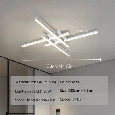 AuroraArc LED Ceiling Light With Soft Glow Energy Saving 30 40 50 cm Diameters - OpalDwell