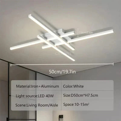 AuroraArc LED Ceiling Light With Soft Glow Energy Saving 30 40 50 cm Diameters - OpalDwell