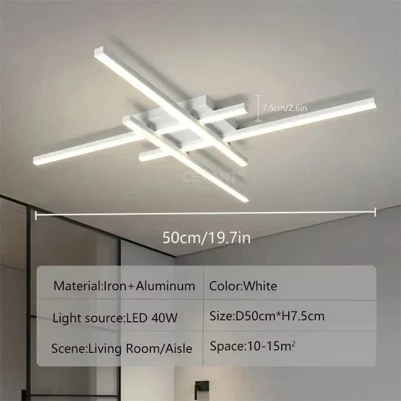 AuroraArc LED Ceiling Light With Soft Glow Energy Saving 30 40 50 cm Diameters - OpalDwell