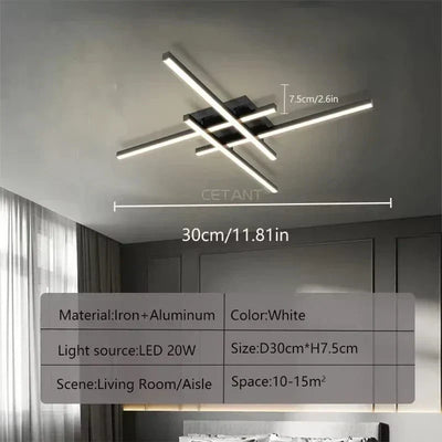 AuroraArc LED Ceiling Light With Soft Glow Energy Saving 30 40 50 cm Diameters - OpalDwell