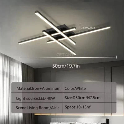 AuroraArc LED Ceiling Light With Soft Glow Energy Saving 30 40 50 cm Diameters - OpalDwell