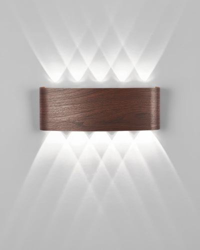 LumaVerde Woodgrain LED Outdoor Sconce Weather-Resistant - OpalDwell