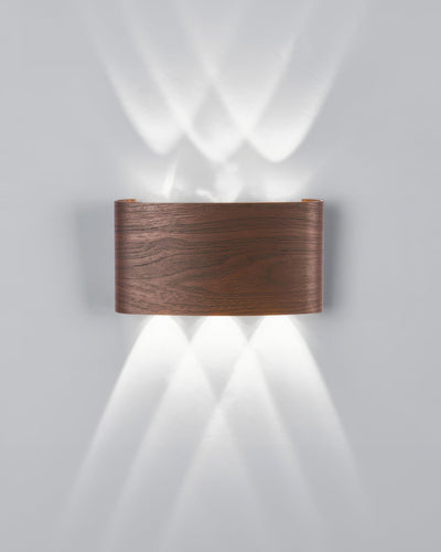 LumaVerde Woodgrain LED Outdoor Sconce Weather-Resistant - OpalDwell