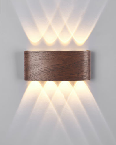 LumaVerde Woodgrain LED Outdoor Sconce Weather-Resistant - OpalDwell