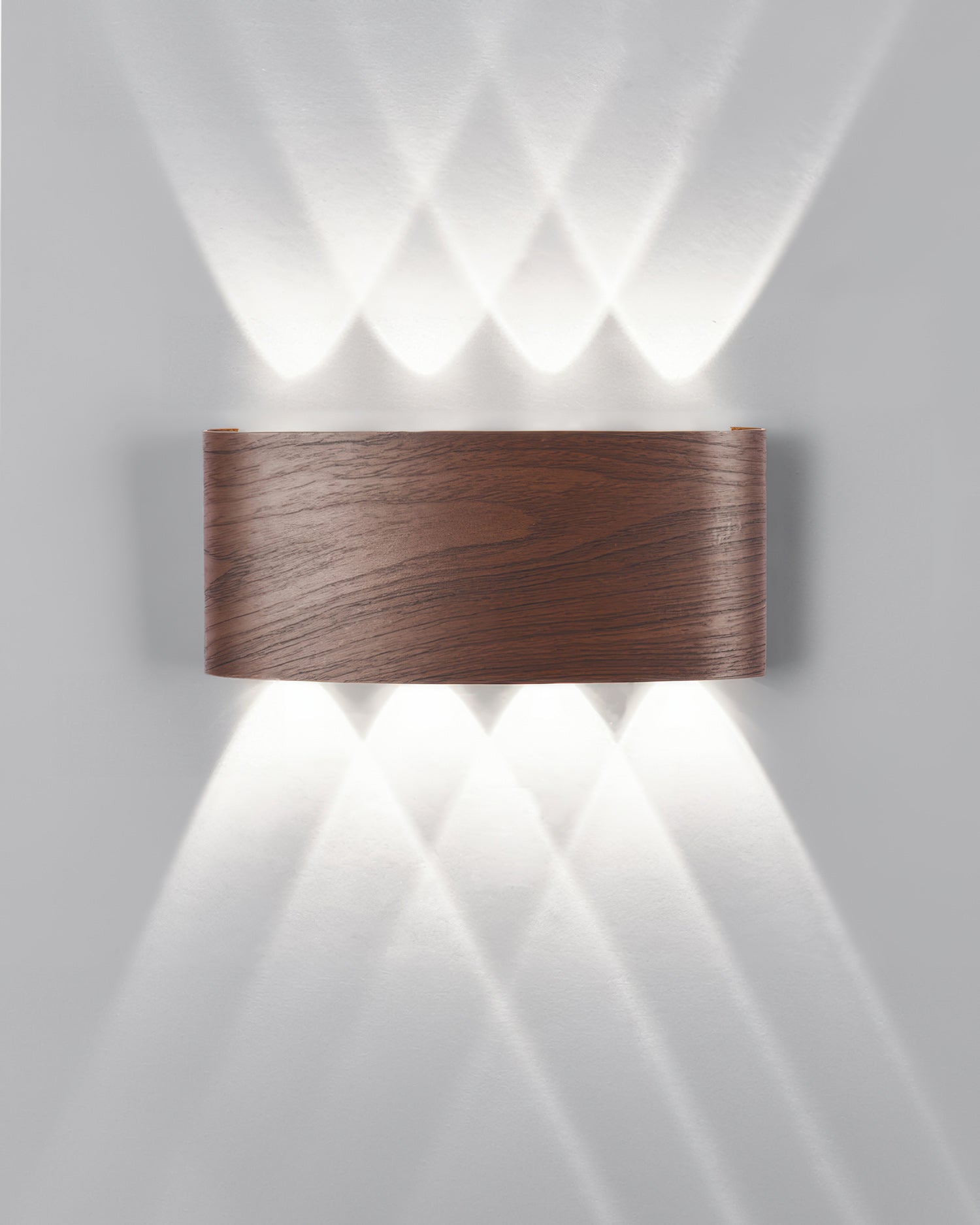 LumaVerde Woodgrain LED Outdoor Sconce Weather-Resistant - OpalDwell