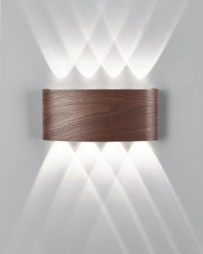 LumaVerde Woodgrain LED Outdoor Sconce Weather-Resistant - OpalDwell