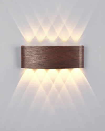LumaVerde Woodgrain LED Outdoor Sconce Weather-Resistant - OpalDwell