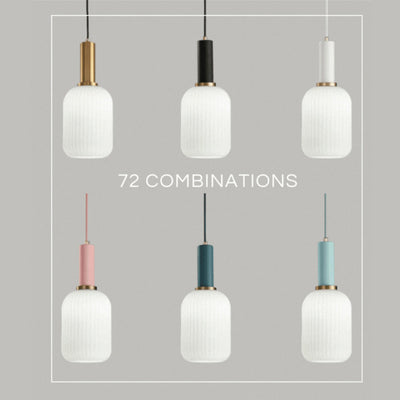 Nordic Fluted Glass Pendant Lamp for Modern Interiors OpalDwell