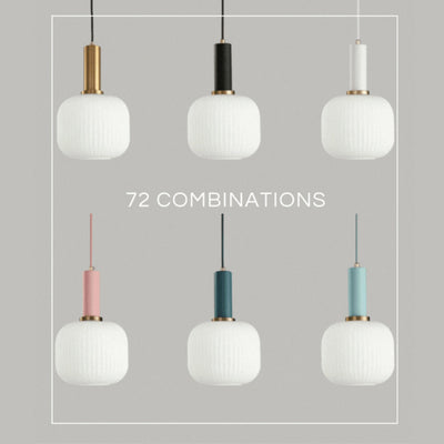 Nordic Fluted Glass Pendant Lamp for Modern Interiors OpalDwell