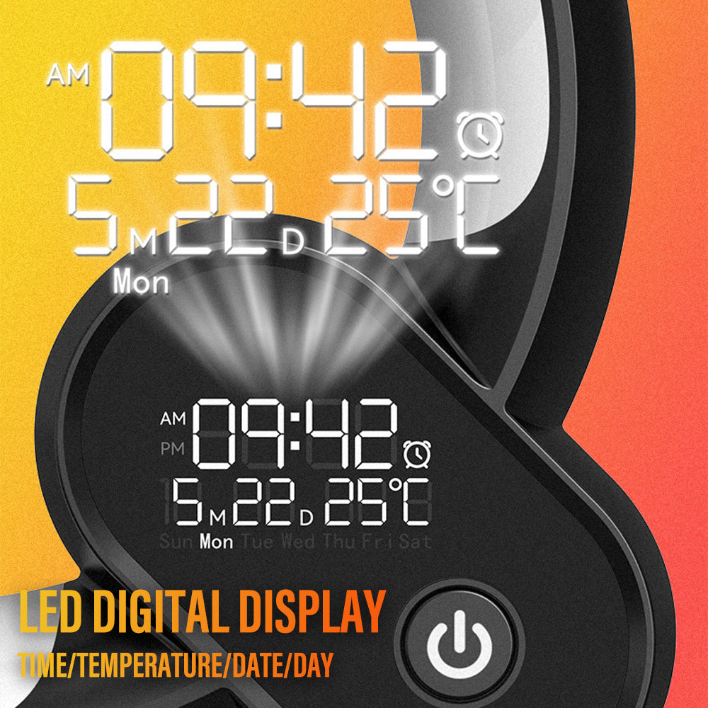 NovaLuxe 3-In-1 Bluetooth Speaker Alarm Clock Lamp With Ambient Lighting - OpalDwell