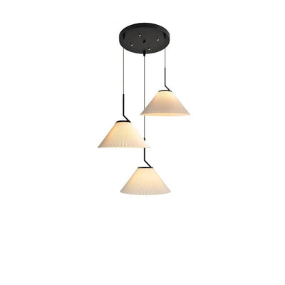 Caelara Soft Pleated Ceiling Pendant Light In Cream - OpalDwell