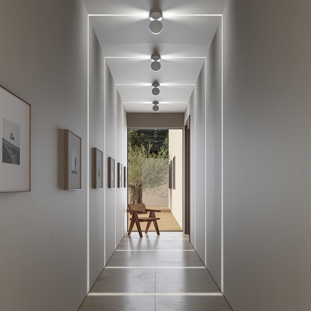 LumenAura Orbit Outdoor LED Wall Light, 360° Rotatable OpalDwell